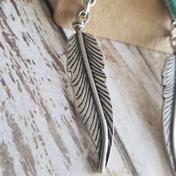 Silver turquoise  earrings - Picture 6 of 7